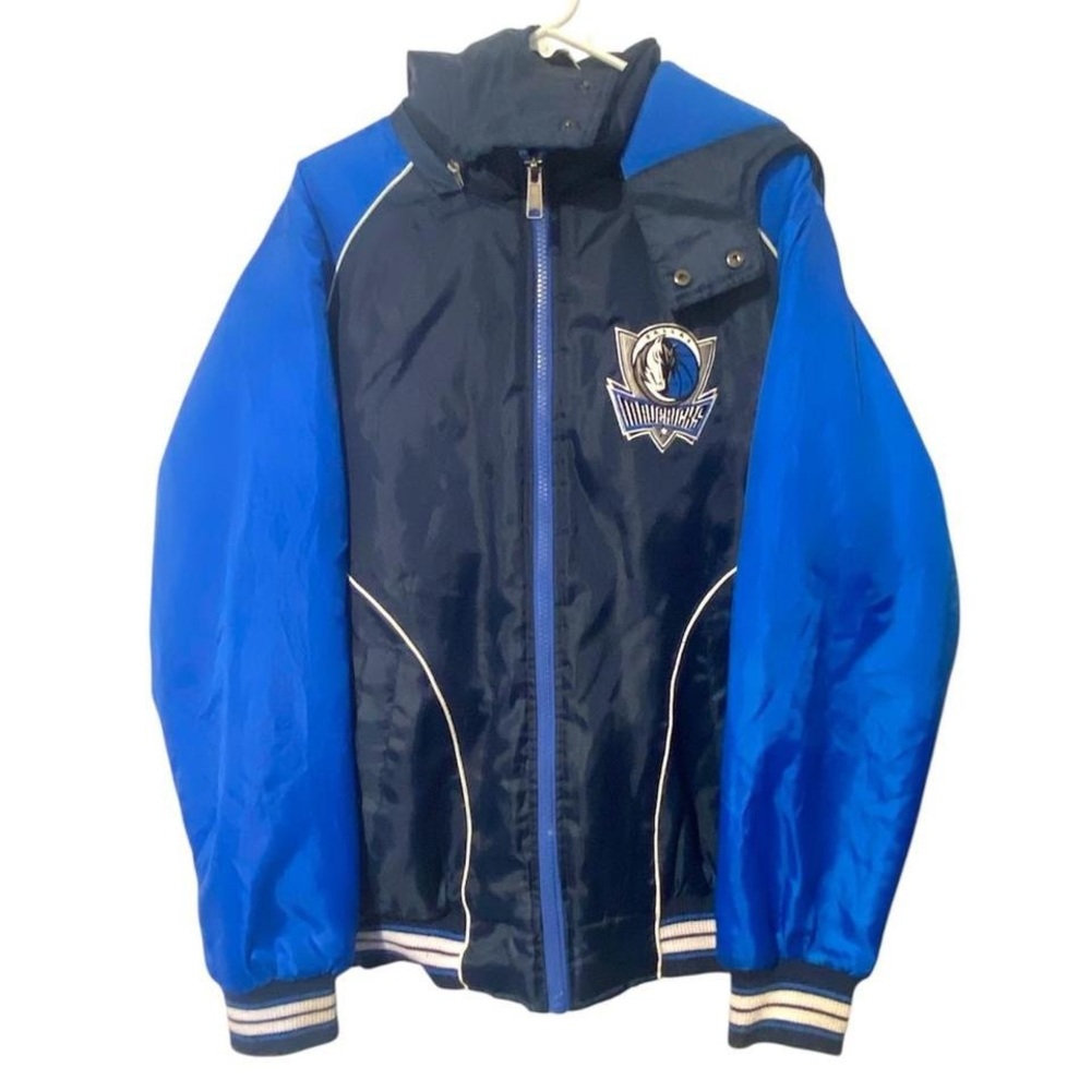 Dallas Mavericks Mens Full-Zip Jacket Size Large G-III Carl Banks EUC Blue NBA